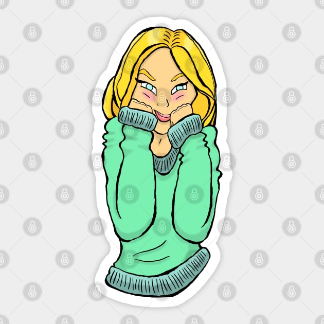 Sweater Girl Sticker by ReneB615